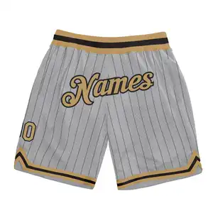 Pantalones cortos deportivos informales de verano con estampado personalizado, pantalones cortos grises en blanco y negro, pantalones cortos de baloncesto auténticos, triangulación de envíos