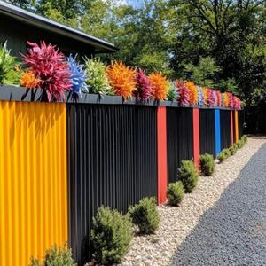 Clôture en aluminium coloré traité thermiquement, sûre, écologique et respectueuse de la vie privée, durable et imperméable pour jardin extérieur - Product Image 5