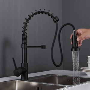 Single Handle Pull Out Sprayer Kitchen Tap Faucets Hot and Cold Water Pull <b>Down</b> Spring Kitchen Mixer AT9804 Kitchen Mixer - Product Image 3