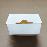 Caja de Hamburgo de papel de cartón de calidad alimentaria en relieve y con revestimiento UV para hamburguesas laminado mate para una mejor durabilidad