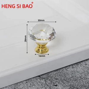 مقبض مقبض بثقب واحد عالي الجودة قابل للتخصيص من الشركة المصنعة المهنية الماس الكريستالي للخزانات - Product Image 5