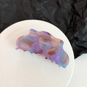 2025 nuevo diseño de moda pinzas para el cabello de acetato forma de nube pinzas de garra de borde ondulado pinzas elegantes de acetato para mujer - Product Image 6