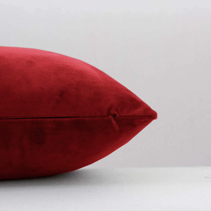 Tùy Chỉnh Mềm Rượu Vang Đỏ Đỏ Trang Trí Quảng Trường Ném Gối Trường Hợp Nhung Cho Ghế <span class=keywords><strong>Sofa</strong></span> Phòng Ngủ - Product Image 3
