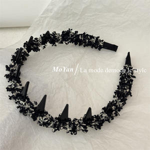 Diadema ondulada trenzada, dulce y lujosa sin temperamento atascado con peine <span class=keywords><strong>de</strong></span> dientes diadema <span class=keywords><strong>de</strong></span> diseño antideslizante - Product Image 6