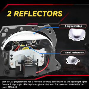 REDSEA E480 200W RHD/LHD <span class=keywords><strong>12V</strong></span> 24V9チップブルーレンズバイLED 3インチレンズカー70WBILEDプロジェクターレンズ3.0 - Product Image 3