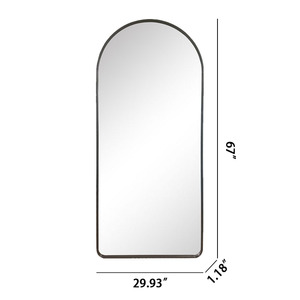 <span class=keywords><strong>Espejo</strong></span> de Pie de Metal Dorado, Estilo Moderno y Minimalista, para Sala de Estar y Uso Doméstico - Product Image 3