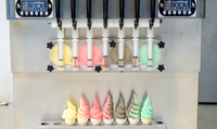 Machine à crème glacée molle industrielle 7 5 6 4 Sabores Flavors
