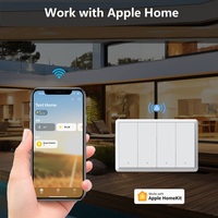 Smart Home Systeem Matter Over WiFi Lichtschakelaar 1/2/3/4-voudig 2-weg Plastic Kanaal Apple Homekit Compatibel geen Nulleider Condensator