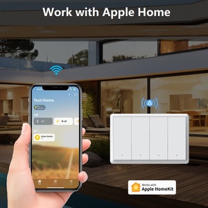 Sistema de Hogar Inteligente Matter Over WiFi, Interruptor de Luz de 1/2/3/4 Vías, Canal de Plástico de 2 Vías, Compatible con <span class=keywords><strong>Apple</strong></span> HomeKit, sin Condensador Neutro - Product Image 4