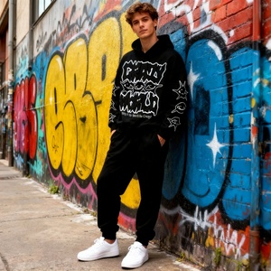 Hoodie Homme Coupe Boxy Courte Personnalisable avec Logo, en Molleton Lourd 400-500 g/m², Style Vintage French Terry, Coupe Oversize Boxy, Effet Délavé Y2K - Product Image 2