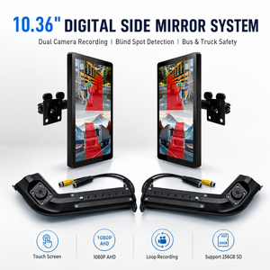 Sistema Telecamera Retromarcia AHD con Schermo Touch da 10.36 Pollici, Visione Notturna 1080P, Impermeabile IP68, Schermo Diviso Destro/Sinistro, Universale - Product Image 1