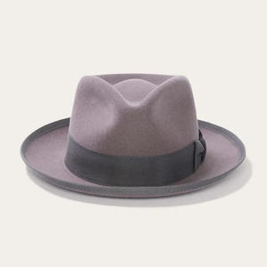 Otoño Invierno Fedora Sombrero <span class=keywords><strong>de</strong></span> hombre Ala corta Moda Jazz Plain Venta al por mayor <span class=keywords><strong>Sombreros</strong></span> Fedora suaves para caballeros con plumas - Product Image 5
