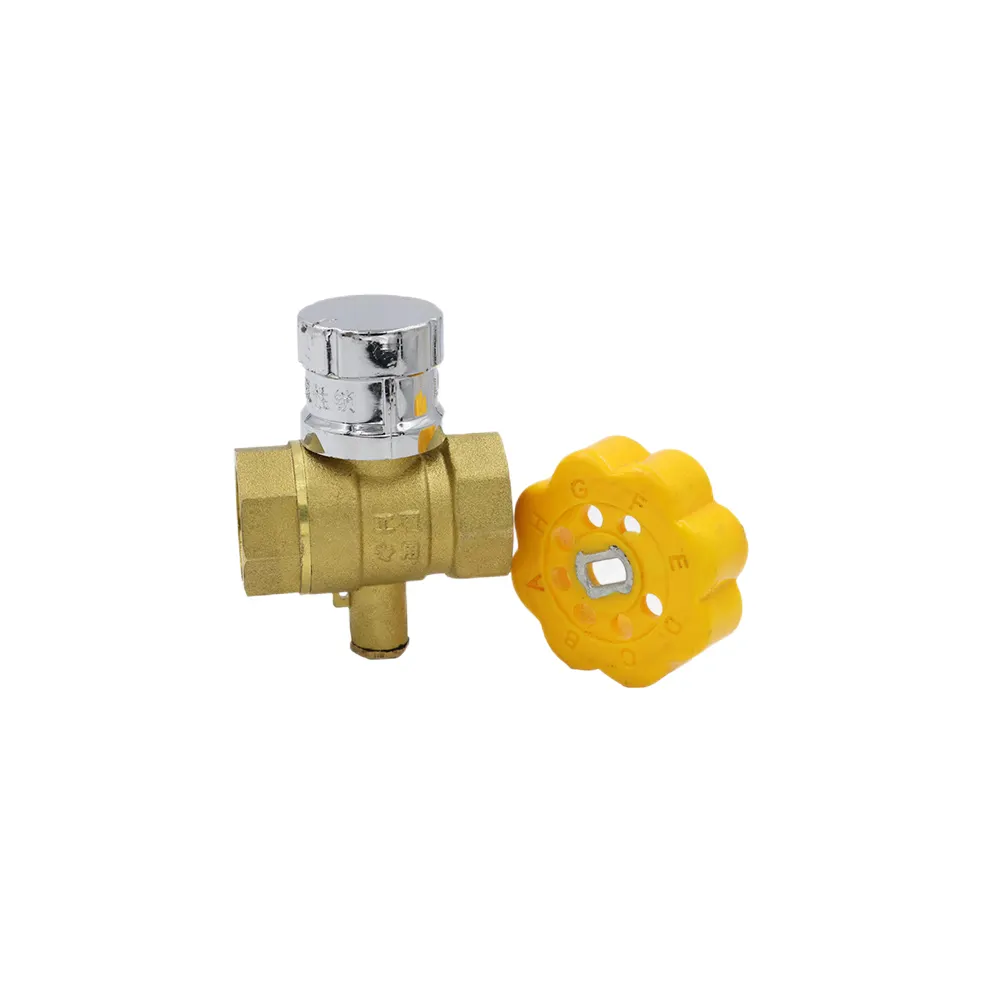 OEM High Quality Brass Magnetic Lockable Ball Valve with Lock Control