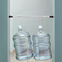 VC Étagère à linge multifonctionnelle réglable en acier inoxydable, pliable à trois niveaux, avec barres de suspension pour vêtements et chaussures