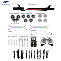 Kit d'éclairage d'ambiance intérieur pour Mercedes-Benz GLC W253 2015-2022 RHD, 64 couleurs, contrôle par application, 12V, Plug and Play, lampe d'ambiance