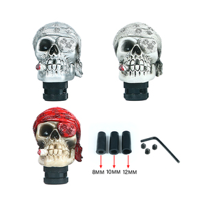 PUERXIN-perilla de cambio Universal para coche, pomo de cambio Manual personalizado, pomos de <span class=keywords><strong>palanca</strong></span> de cambios de calavera pirata - Product Image 1