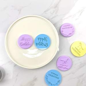 Galletas para hornear, decoración <span class=keywords><strong>de</strong></span> tartas, pasta <span class=keywords><strong>de</strong></span> azúcar, magdalenas, grabado <span class=keywords><strong>de</strong></span> <span class=keywords><strong>Fondant</strong></span> <span class=keywords><strong>de</strong></span> feliz cumpleaños, sello <span class=keywords><strong>de</strong></span> galletas <span class=keywords><strong>de</strong></span> diseño 3D - Product Image 2