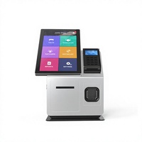 AWSTOUCH Kiosque de commande et de point de vente tactile 15,6 pouces, sur pied ou sur table, avec système d'exploitation Android ou Windows