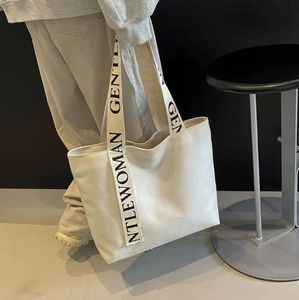 New Style Fashion Custom Letter Heavy Duty Canvas Tote <b>Bags</b> Zipper Shoulder High Quality Handbag Cotton Canvas Tote <b>Bag</b> - Product Image 2
