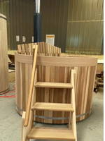 Fabricant professionnel de baril en bois de cèdre rouge bain douche bain à remous baignoire en bois de cèdre