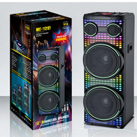 Haut-parleur karaoké professionnel 12 pouces avec LED RGB, Hi-Fi AUX, micro inclus, idéal pour le home cinéma, la scène, les fêtes