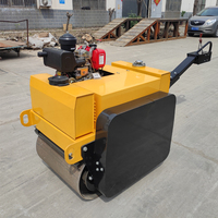 Konstruktion Beton boden Mini tragbare Hand Push Walk-Behind Handheld bewegliche Doppelt rommel walze Vibrations asphalt walzen