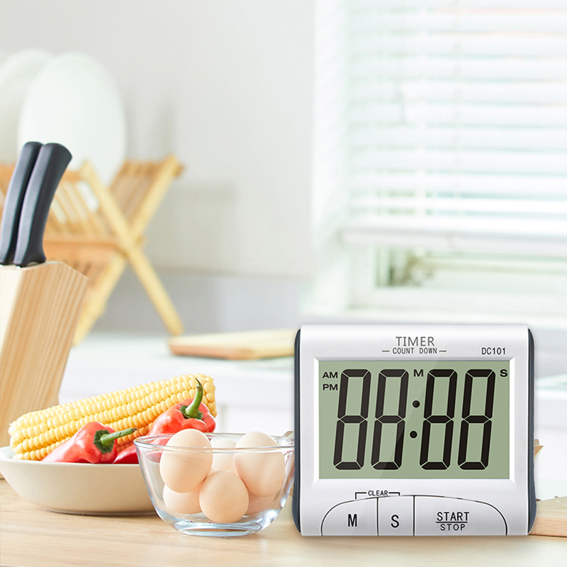 Timer da cucina con conto alla rovescia con funzione cronometro LCD portatile con visualizzazione del tempo