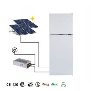Réfrigérateur <span class=keywords><strong>solaire</strong></span> 12/24V DC à congélateur supérieur 142L, alimenté par panneau <span class=keywords><strong>solaire</strong></span> et <span class=keywords><strong>batterie</strong></span>, pour la réfrigération des fruits et légumes, réfrigérateur domestique - Product Image 1