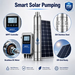 Sistema de Bomba de Agua <span class=keywords><strong>Solar</strong></span> de Gran Caudal para Pozos de 4 Pulgadas - Product Image 4