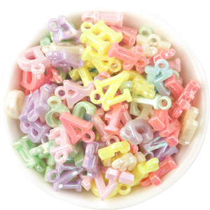 Popular Design <b>Plastic</b> Mixed Single <b>Letter</b> Acrylic Loose Bead Strap Colored Strap Hanging DIY Jewelry Accessories - Product Image 6