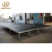 Plateforme de Scène Mobile Portable pour DJ et Mariages 1x2M Réglable – Fournisseur Direct Usine