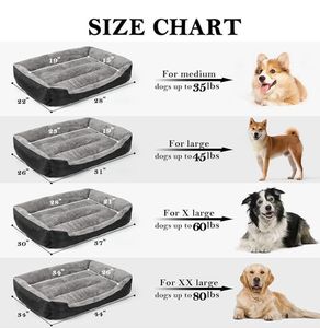 Große und mittelgroße Haustier betten für Hunde und Katzen Bequemer Plüschs chaum Komplett zerlegt Wasch bare XL-Größe in Karton verpackung - Product Image 6