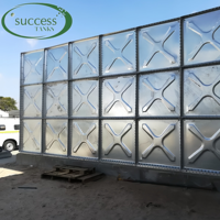 Estructura de acero superior galvanizada por inmersión en caliente Torre de tanque de agua Torre de acero elevada seccional modular Tanque de agua
