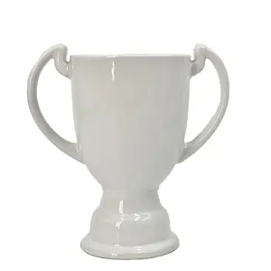 12oz bán buôn sữa gốm cà phê Mug Trophy hình dạng độc đáo cup biểu tượng tùy chỉnh Văn Phòng TrườNg cup công ty giải thưởng