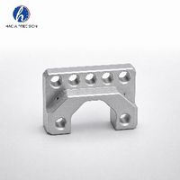 Plaque de montage d'arche usinée CNC, 5 trous fraisé, en acier inoxydable/aluminium sablé, support de perçage, OEM, faible MOQ