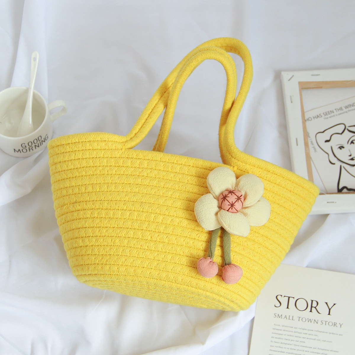 Borsa a fiori gialli