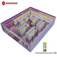 SOONUOO Machine d'arcade à jeu de rédemption de poupées à double couche et dimensions illimitées, 4K, avec éclairage LED rétroéclairé et système sonore