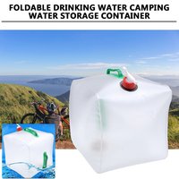Sac d'emballage d'eau liquide translucide pliable et flexible de 20 l avec robinet rotatif pour le camping et les activités de plein air