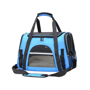 Bolsa de transporte plegable y portátil para mascotas, duradera, expandible, aprobada por aerolíneas, para gatos, perros y otros animales, ideal para viajes. - Product Image 3