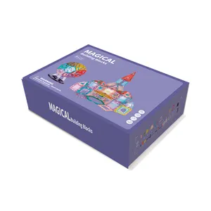 Children color crystal building magnetic toys 2021 New Product 155pcs DIY Blocks Magnetic Tiles Kids Educational Toys