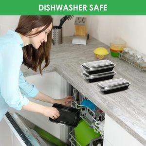 28oz hình chữ nhật thêm-Dày <span class=keywords><strong>BPA</strong></span>-<span class=keywords><strong>free</strong></span> nhựa Bento Hộp Ăn Trưa lò vi sóng/máy rửa chén/tủ đông an toàn dùng một lần tươi mát bảo quản - Product Image 5