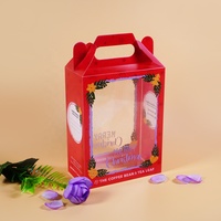 Caja de embalaje plegable de exhibición de lujo de plástico transparente personalizada, acetato transparente para Postres, materiales reciclados para Navidad