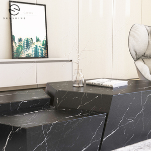 Mesa de Exterior Moderna de Mármol Negro Sunshine, Diseño Minimalista, Muebles para Sala de Estar, Superficie de Piedra Resistente - Product Image 5