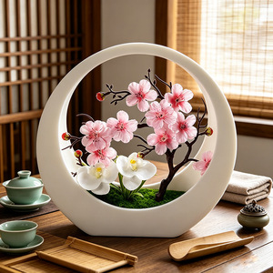 Nueva Caja Decorativa con Aroma Realista, Orquídea Phalaenopsis y <span class=keywords><strong>Chimonanthus</strong></span> en Maceta, Decoración para la Entrada del Hogar, Planta Artificial en Maceta para Sala de Estar - Product Image 1