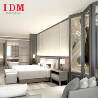 Meubles de chambre à coucher en bois contemporains de luxe de haute qualité en gros pour hôtels 5 étoiles et appartements, comprenant un lit