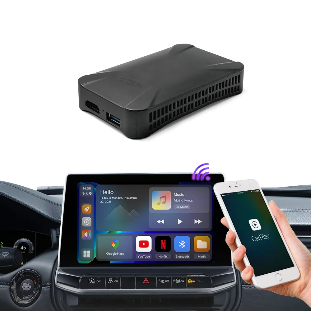 Carplay Ai Box produttore AI Android BOX per Audi sistema Carplay originale TV/Yoututbe/Netflix streaming