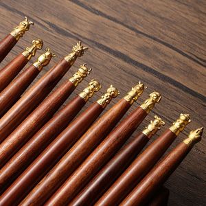 Stylo signature en laiton et bambou avec bille en gel en bois de santal, forme zodiacale, pour usage professionnel, bureau, personnel, impression de logo personnalisée - Product Image 4
