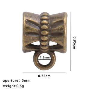 Accesorios de joyería de lujo de aleación de Zinc Retro DIY, cuentas de tres vías, pulsera de agujero grande colgante único, cierre de joyería, fianza - Product Image 2