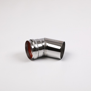 Tuyau en T pour poêle à granulés de 80 mm, 90 ° /45 °   Tuyau de ventilation de cheminée en acier inoxydable à paroi simple pour <span class=keywords><strong>coude</strong></span> - Product Image 4