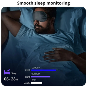 Anneau intelligent en acier R06, étanche IP68, surveillance de l'oxygène sanguin, du sommeil, de la fréquence cardiaque, des pas, modes sportifs multiples pour hommes et femmes, IP68 - Product Image 2